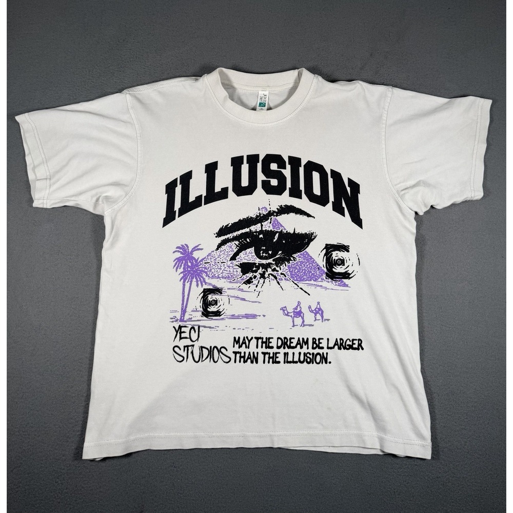YEC Studios Illusion Graphic T-Shirt Lane Seven Streetwear White M LS16005